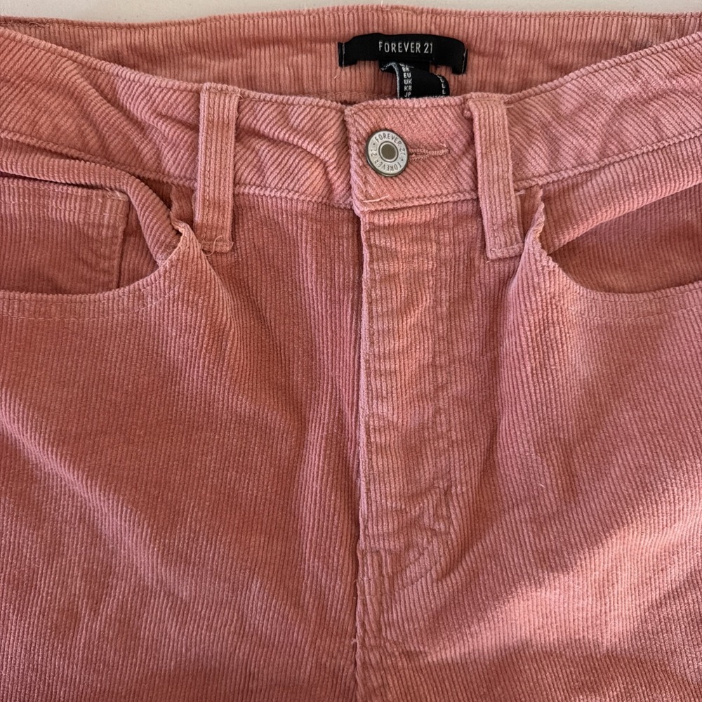 Girls Forever 21 Size Large Corduroy Flare Pants Pink